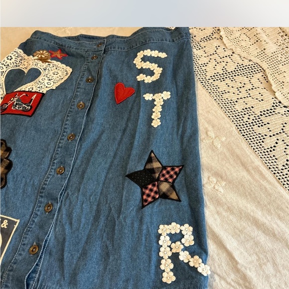 Spell Denim Patchwork Maxi Skirt - Picture 5 of 7